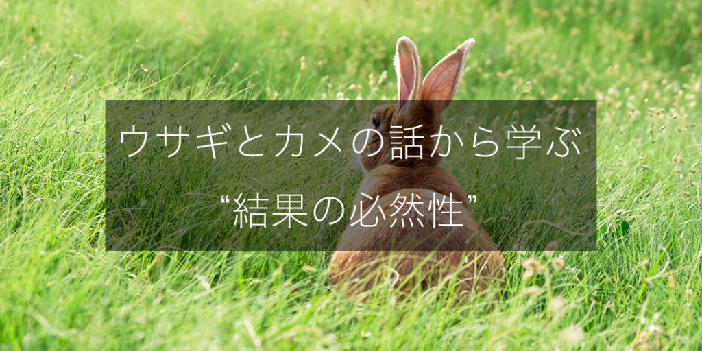 ウサギとカメの話から学ぶ結果の必然性を解説