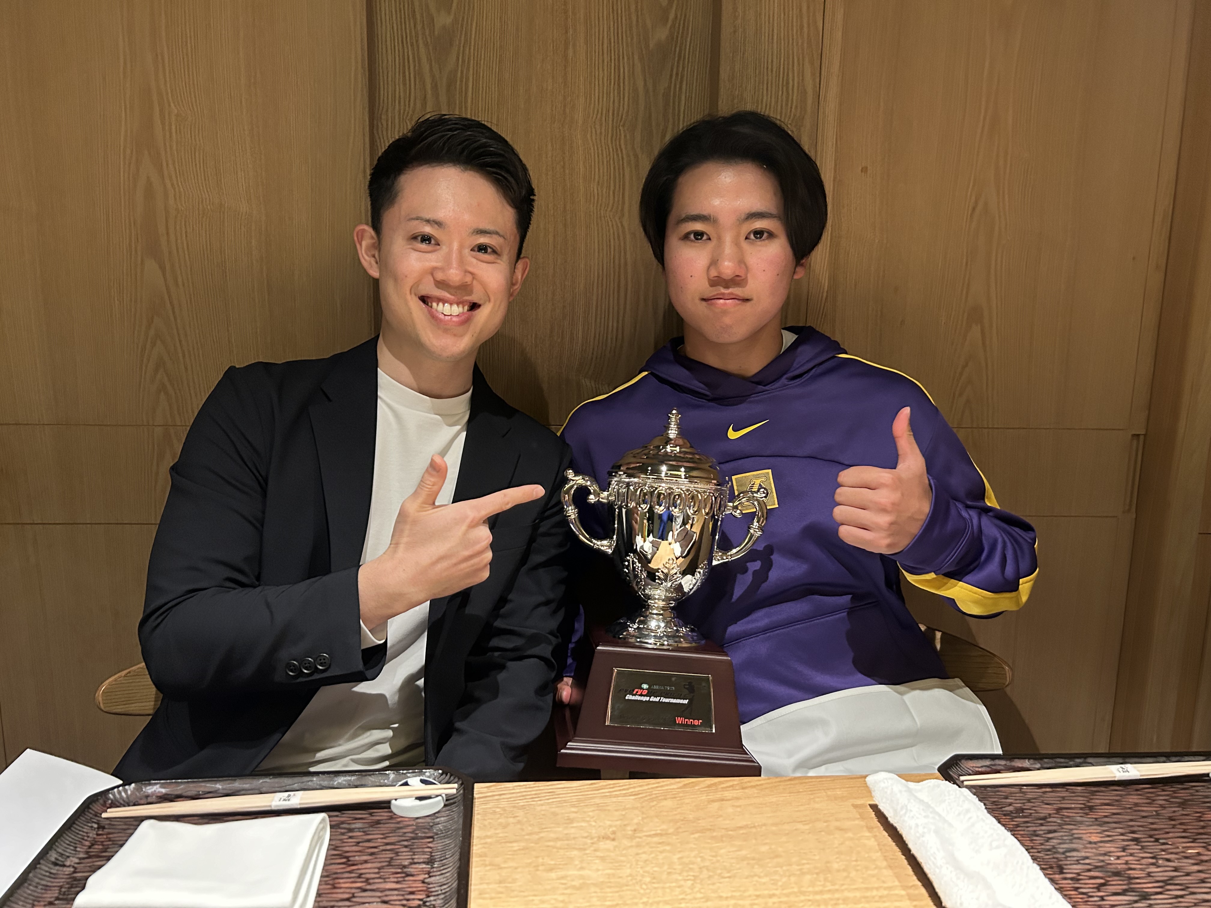 サポート実績　ゴルフ選手　清水蔵之介くん